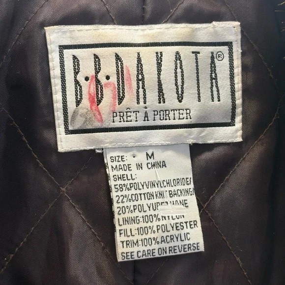 vtg bb dakota Womens Brown penny lane jacket Y2K Faux Leather Size Medium Boho - Picture 4 of 16